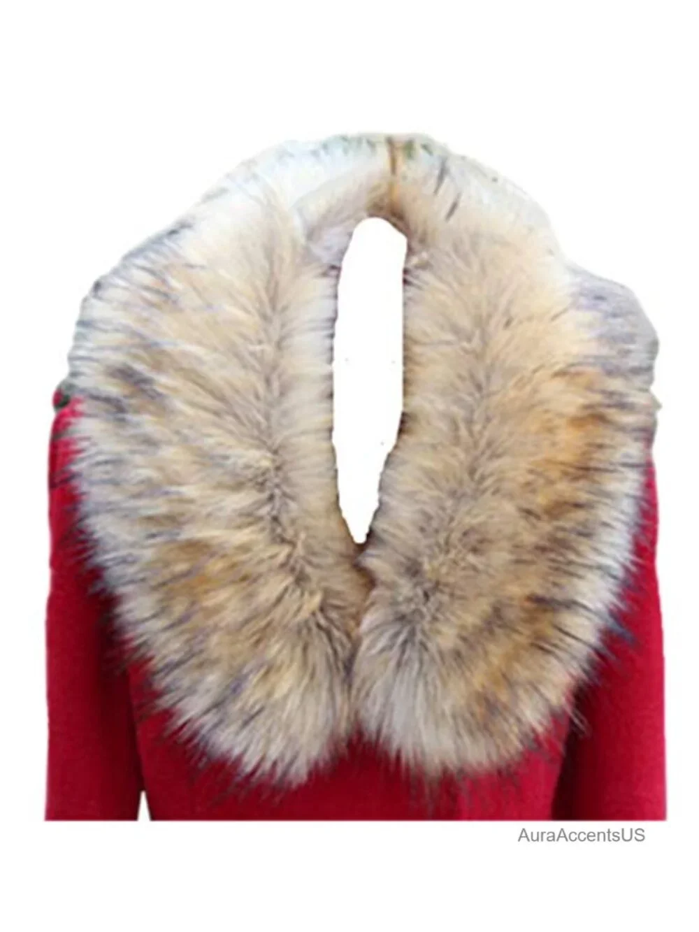 Faux Fur Collar Scarf Shawl Stole Neck Warmer Winter Coat Accessory